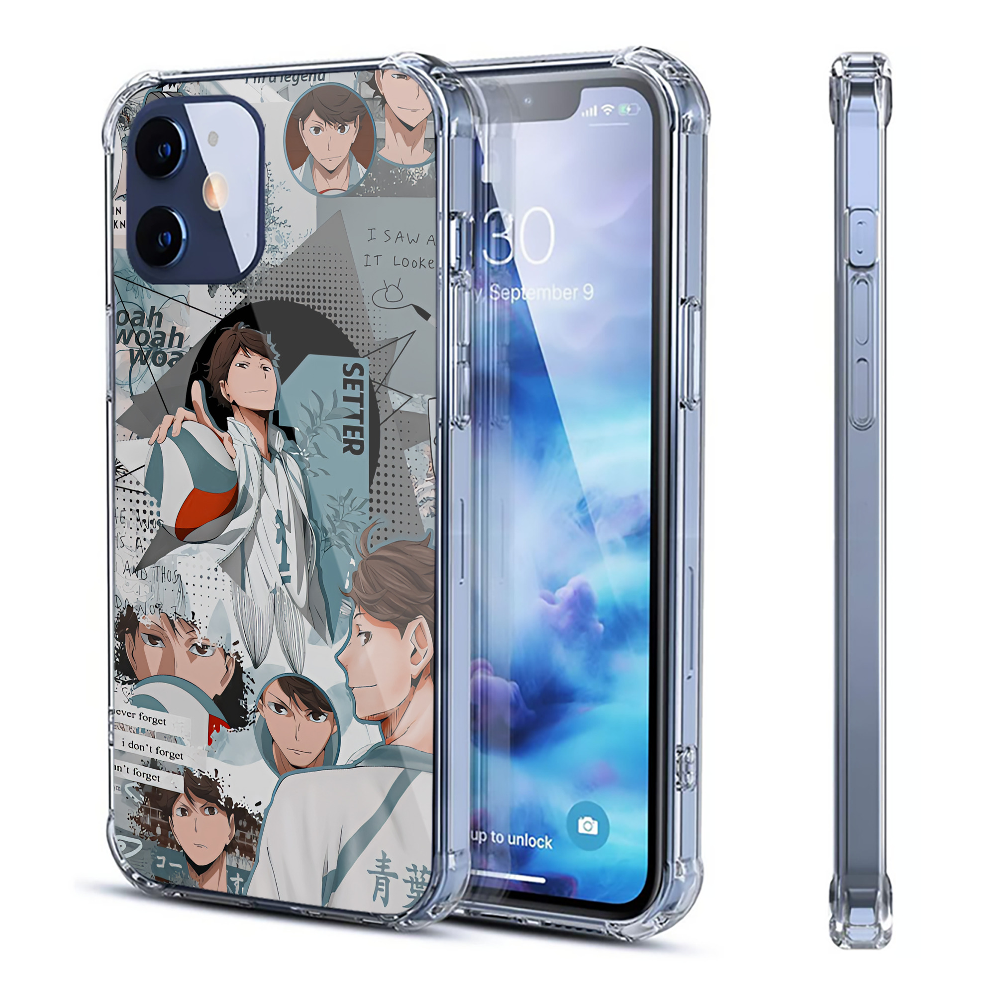 （画像用） ハイキュー!! Haikyu!! 【iPhone 12シリーズ対応】透明スマホケース（クリアソフトケース）